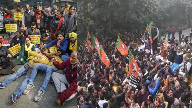 Photo of मेयर चुनाव को लेकर शुरू हुआ सियासी घमासान, आप और BJP के कार्यकर्ता जमकर कर रहे नारेबाजी..