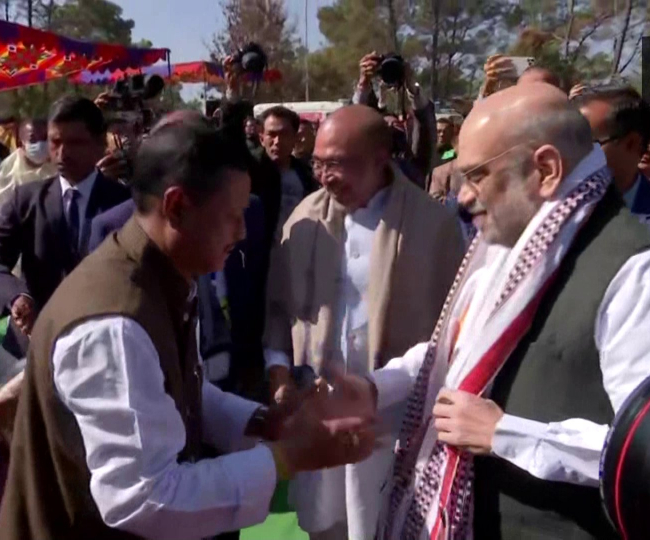 Photo of अमित शाह ने मणिपुर में पोलो खिलाड़ी की 120 फीट ऊंची प्रतिमा का अनावरण किया.