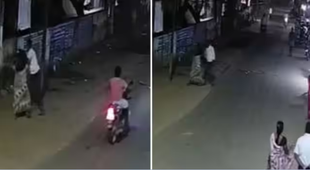 Photo of ट्रैफिक और लोगों की आवाजाही के बीच बीवी को चाकू घोंपता रहा पति, सीसीटीवी में कैद हुई वारदात
