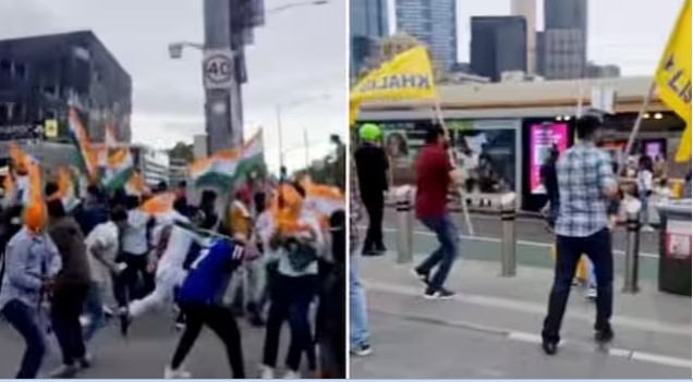 Photo of ऑस्ट्रेलिया में एक बार फिर देखने को मिली खालिस्तानी समर्थकों की गुंडागर्दी, तिरंगा लेकर जाते युवक पर हमला..