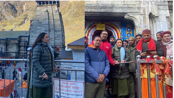 Photo of बॉलीवुड क्वीन रानी मुखर्जी पहुंचीं बाबा केदार का आशीर्वाद लेने
