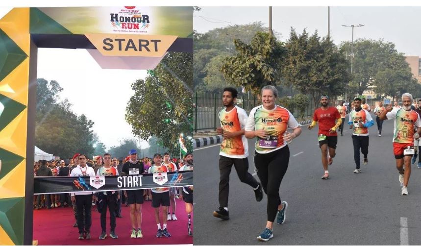 Photo of दिल्ली के जवाहरलाल नेहरू स्टेडियम में हुई इंडियन आर्मी वेटरन्स हाफ मैराथन