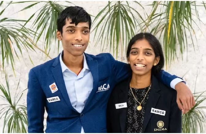 Photo of विश्व की पहली भाई-बहन ग्रैंडमास्टर जोड़ी बने प्रगनानंद और वैशाली