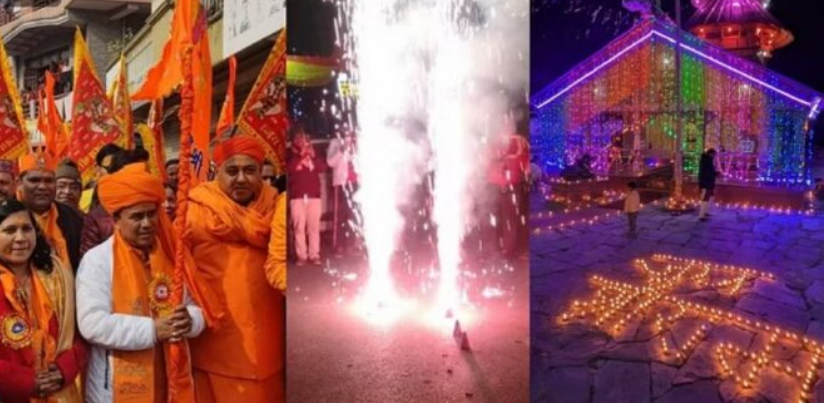 Photo of उत्तराखंड में रामलला की प्राण प्रतिष्ठा के दौरान हर तरफ जले दीप