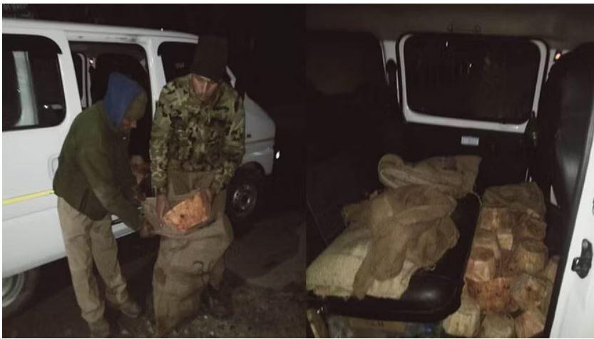 Photo of गंगोत्री हाईवे के पास वन विभाग ने पकड़ी प्रतिबंधित काजल काठ की लकड़ी