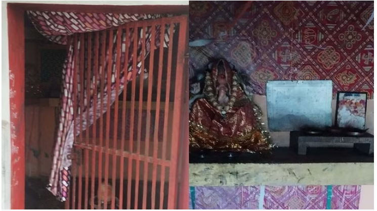 Photo of कानपुर: मंदिर का ताला तोड़कर मूर्ति व घंटे चोरी, घटना के बाद गांव में रोष