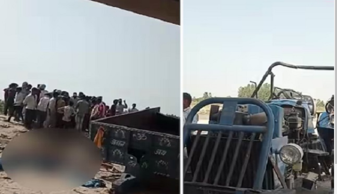 Photo of शाहजहांपुर: थाने के पास ट्रैक्टर-ट्रॉली पलटने से बच्ची समेत दो श्रद्धालुओं की मौत