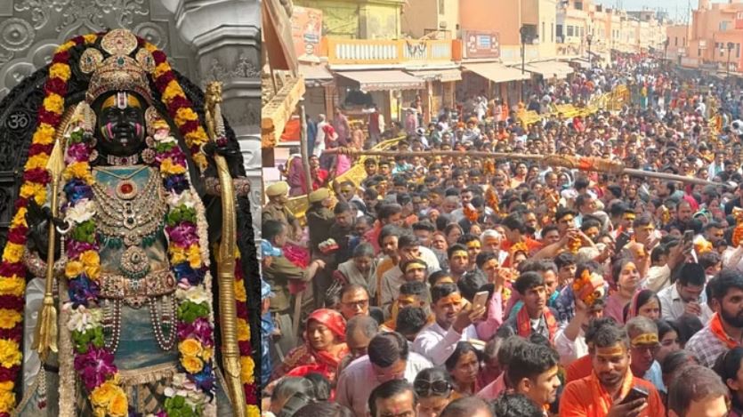 Photo of होली पर साधु-संतों ने रामलला व हनुमंत लला संग खेली होली