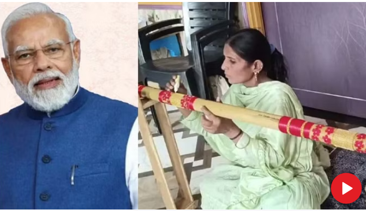 Photo of यूपी: प्रधानमंत्री मोदी के लिए हिना परवीन ने बनाई 56 इंच की बांसुरी