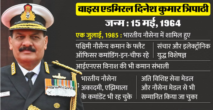 Photo of वाइस एडमिरल दिनेश कुमार त्रिपाठी ने नौसेना प्रमुख का पद संभाला