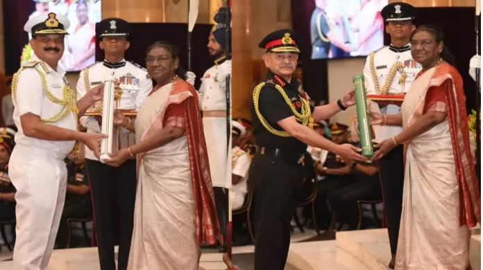 Photo of राष्ट्रपति मुर्मू ने प्रदान किए परम विशिष्ट सेवा मेडल