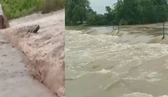 Photo of छत्तीसगढ़ में सुबह से हो रही झमाझम बारिश, कई जिलों के नदी-नाले उफान पर