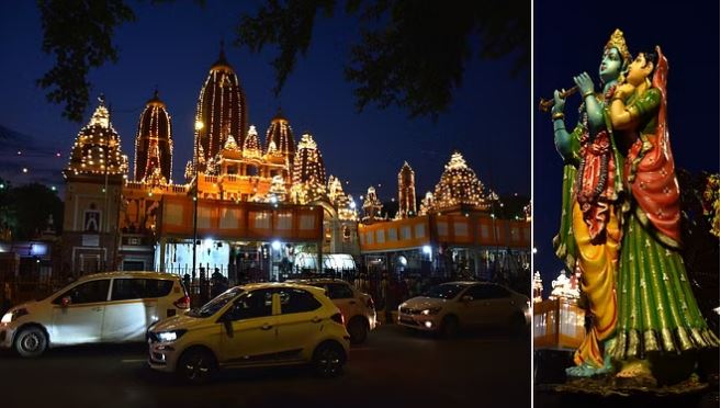 Photo of जन्माष्टमी के लिए फूलों और रोशनी से सजे मंदिर, 108 कलशों से लड्डू गोपाल का किया जाएगा महाभिषेक