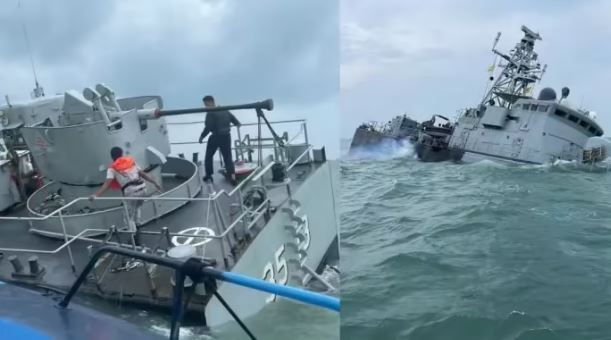 Photo of समुद्र में रॉयल मलेशियाई नौसेना का जहाज हुआ दुर्घटनाग्रस्त, बाल-बाल बचा चालकदल