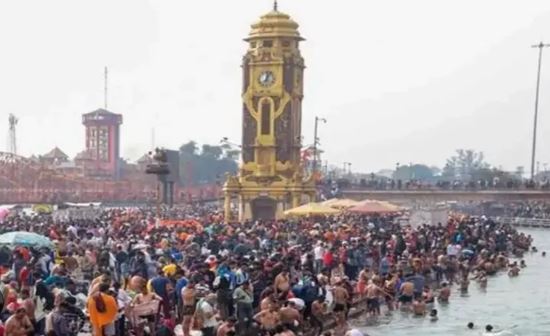 Photo of हर की पौड़ी पर तीर्थयात्रियों का उमड़ा जनसैलाब