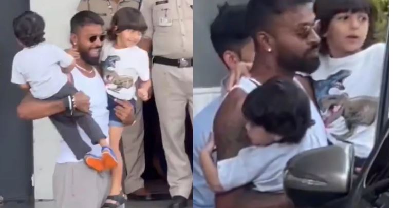 Photo of तलाक के बाद पहली बार बेटे से मिले हार्दिक पांड्या, अगसत्या को गोद में उठा जमकर झूमे