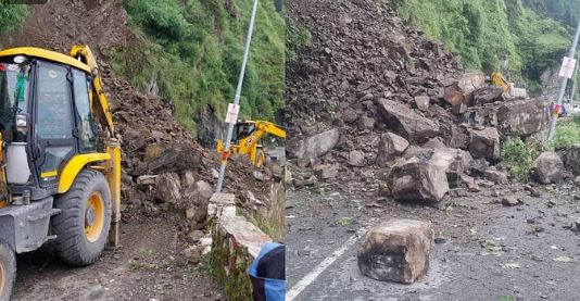 Photo of उत्तराखंड: पहाड़ी से टूटी चट्टान…मलारी हाईवे दूसरे दिन भी बंद