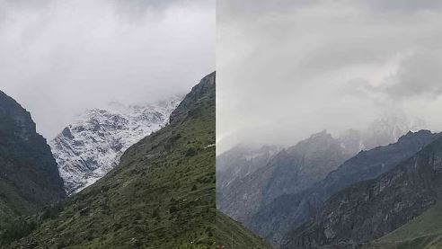 Photo of उत्तराखंड: बदरीनाथ धाम की ऊंची चोटियों पर हुई सीजन की पहली बर्फबारी