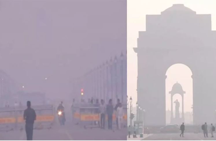 Photo of धुंध की चादर में लिपटी दिल्ली, दीवाली पर आतिशबाजी से AQI 300 के पार