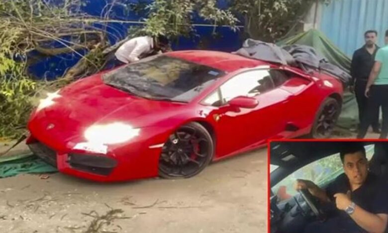 Photo of लैंबोर्गिनी ने फुटपाथ पर बैठे मजदूरों को कुचला…