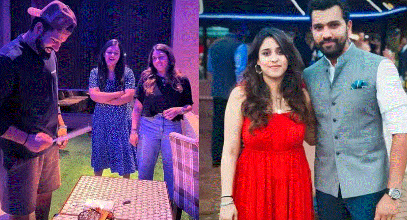 Photo of वाइफ रितिका संग रोहित ने काटा केक, ‘हिटमैन’ के बर्थडे पर सोशल मीडिया बधाइयों से जगमगाया