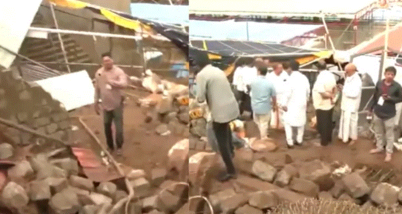 Photo of आंध्र प्रदेश में बड़ा हादसा, नरसिम्हा स्वामी मंदिर के चंदनोत्सव में दीवार गिरी