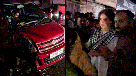 Photo of कोझिकोड में सड़क हादसा देख प्रियंका गांधी ने रुकवाया काफिला, घायलों की तुरंत की मदद