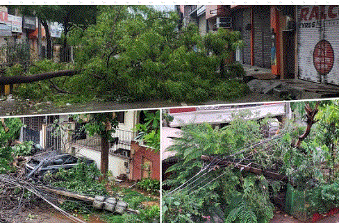 Photo of उखड़े पेड़, जलभराव और बत्ती गुल.. दिल्ली-एनसीआर में आंधी के साथ भारी बारिश; तालाब बनीं सड़कें