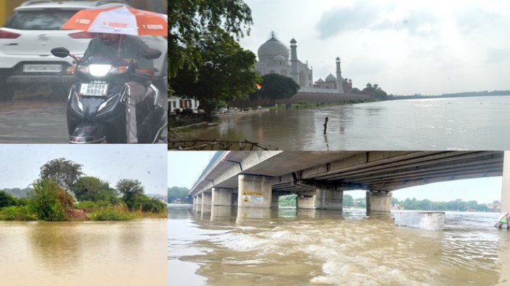 Photo of यूपी: ताजमहल के पीछे का पार्क हुआ जलमग्न, बारिश का फिर अलर्ट