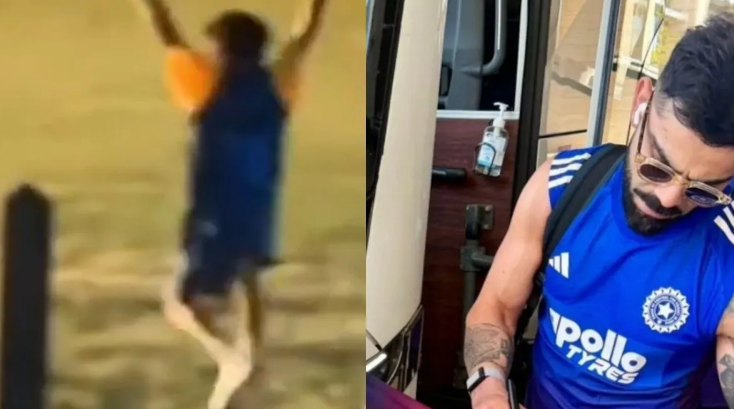 Photo of विराट कोहली से मिलकर खुशी के मारे जमीन पर लोट गया नन्हा फैन