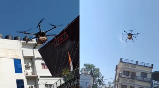 Photo of ड्रोन से दून: ऋषिकेश के 17 स्थानों पर कराया गया पानी का छिड़काव