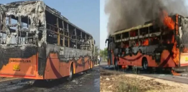 Photo of जैसलमेर बस हादसे में 20 लोगों की मौत, घटनास्थल पर पहुंचे सीएम भजनलाल