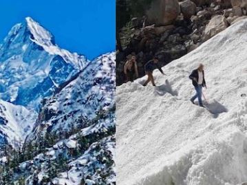Photo of गंगोत्री नेशनल पार्क में पारा गिरने से जमे नदी-नाले