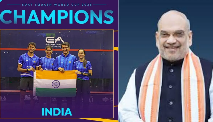 Photo of  पहला स्क्वैश वर्ल्ड कप जीतने पर अमित शाह ने दी भारतीय टीम को बधाई