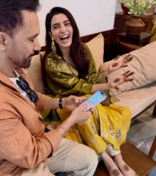 Photo of सामंथा की मेहंदी की तस्वीरें हुईं वायरल