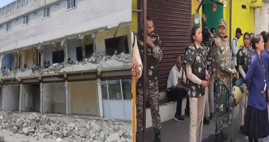 Photo of लालपुर में निगम की बड़ी कार्रवाई, सरकारी जमीन पर बने कॉम्प्लेक्स पर चला बुलडोजर