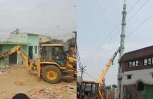 संभल में दूसरे दिन भी चला बुलडोजर: जुमे की नमाज से पहले जमींदोज की अवैध मस्जिद
