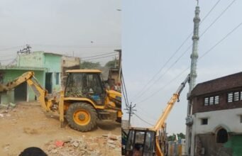 संभल में दूसरे दिन भी चला बुलडोजर: जुमे की नमाज से पहले जमींदोज की अवैध मस्जिद