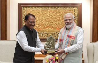 प्रधानमंत्री मोदी के 12 वर्ष पूर्ण होने पर मुख्यमंत्री विष्णुदेव साय ने दी बधाई