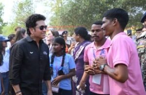 नक्सलवाद के साए से उभरते बस्तर में सचिन तेंदुलकर ने मल्टी-स्पोर्ट्स ग्राउंड का किया उद्घाटन