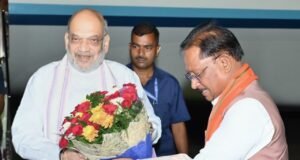 केंद्रीय गृहमंत्री अमित शाह तीन दिवसीय दौरे पर पहुंचे रायपुर