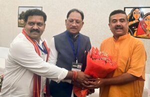 पश्चिम बंगाल के शपथ ग्रहण समारोह में शामिल हुए मुख्यमंत्री साय