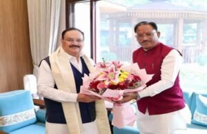सीएम साय की JP नड्डा से मुलाकात, छत्तीसगढ़ के स्वास्थ्य और किसानों के लिए बनी बड़ी रणनीति