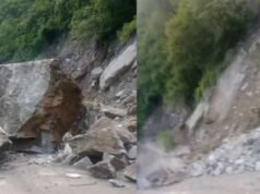 यमुनोत्री हाईवे पर भारी भूस्खलन, हनुमान चट्टी से आगे गिरे बड़े-बड़े बोल्डर