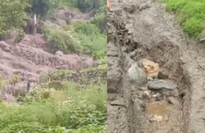 ज्योतिर्मठ के किमाणा में भारी बारिश के चलते गांव में घुसा मलबा, बढ़ा खतरा