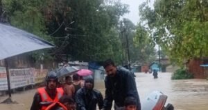 बिलासपुर में मूसलाधार बारिश से बाढ़ जैसे हालात, रेलवे स्टेशन जलमग्न