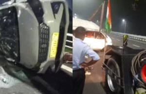 बदायूं में भीषण हादसा: गंगा एक्सप्रेसवे पर कुत्ता सामने आने से पलटी कार