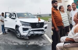 बदायूं में गंगा एक्सप्रेसवे के समीप दो कारों की भिड़ंत