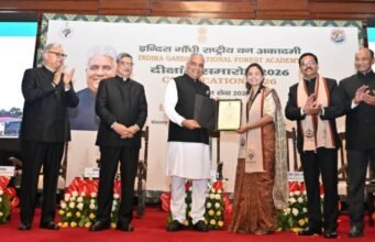 आईजीएनएफए में दीक्षांत समारोह, भारतीय वन सेवा अधिकारियों को केंद्रीय मंत्री ने बांटे प्रमाणपत्र