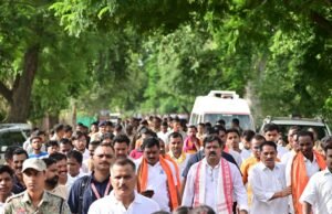 बूढ़ा महादेव से भोरमदेव तक 18 किमी की भव्य पदयात्रा में उमड़ा आस्था का सैलाब